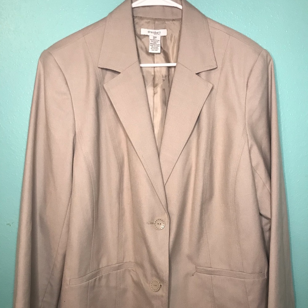 Dress Barn Beige Blazer Size 18W